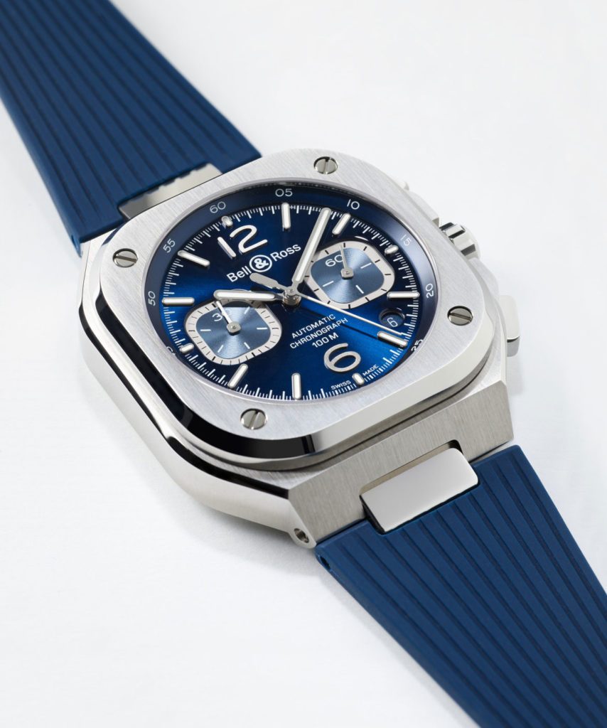 Replique Bell Ross BR 05 Chrono Black Steel Blue Steel